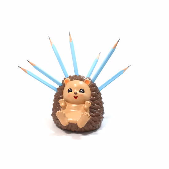 かわいい樹脂ハリネズミデスクペン鉛筆ポットホルダー電話スタンド付きオフィスデスク家の装飾用